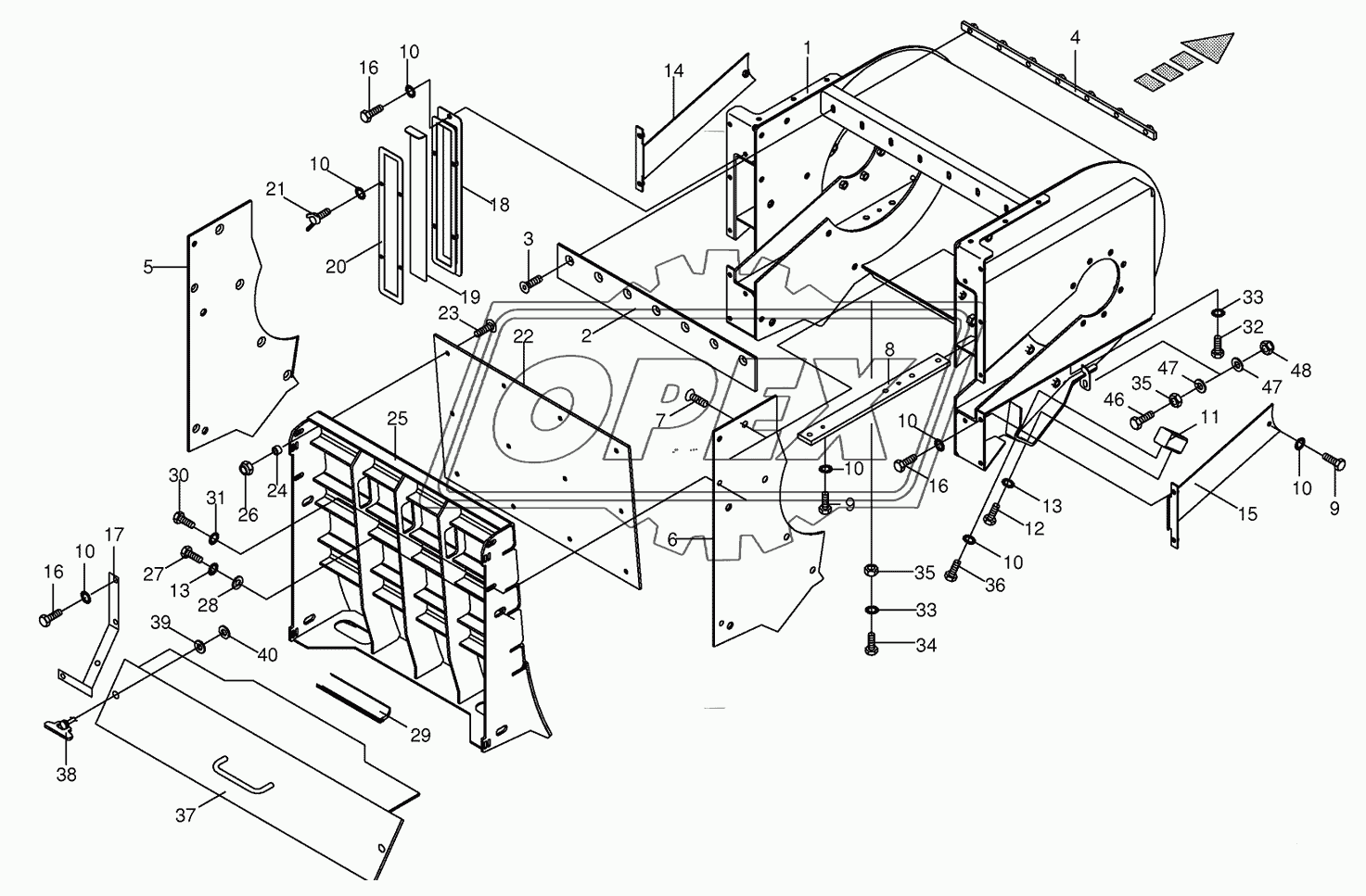 Discharge accelerator housinge