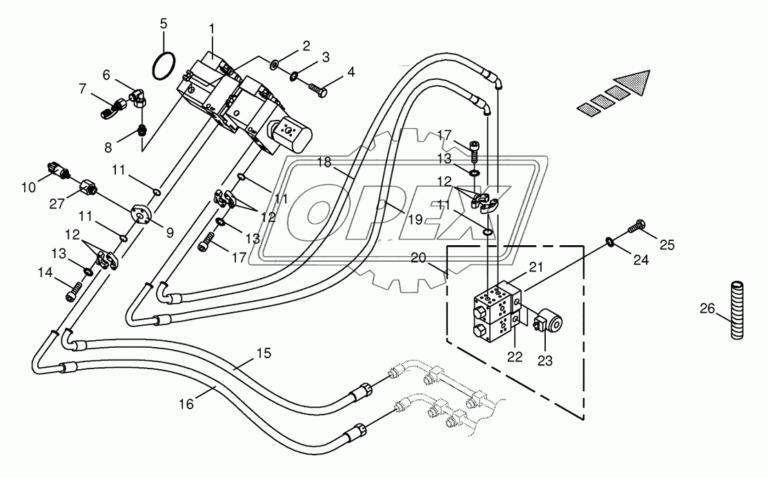 Traction drive pump