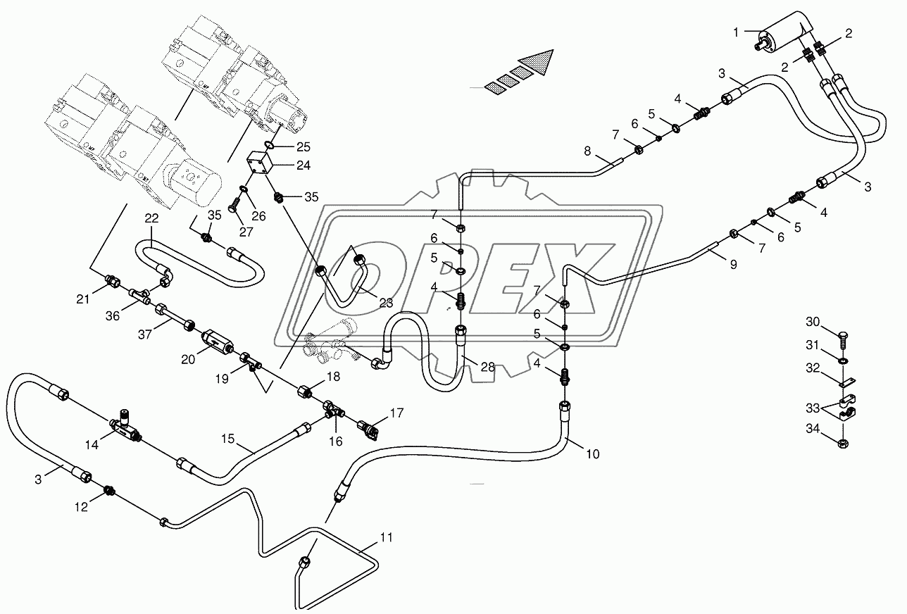 Hydraulics-sieve drive