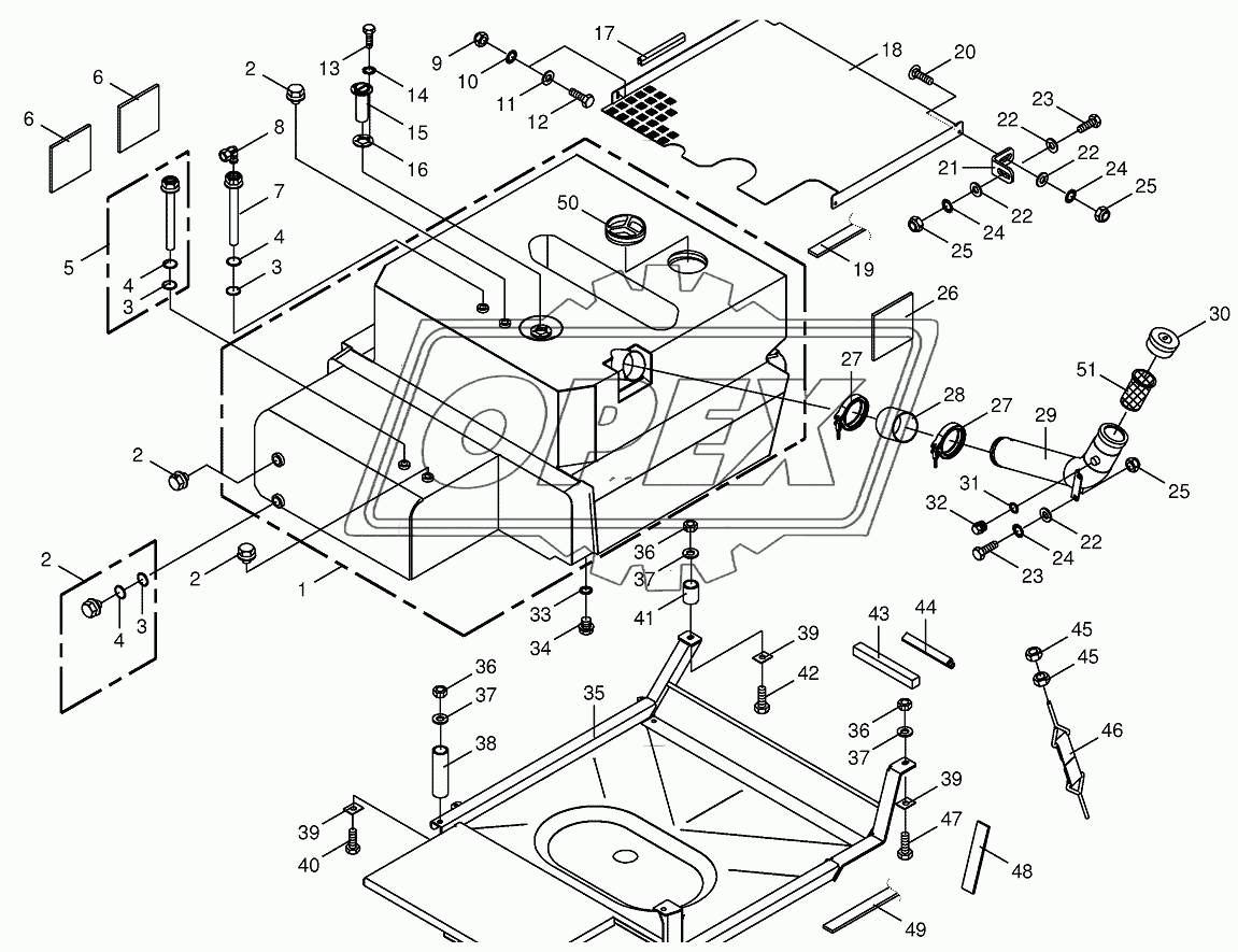 Diesel fuel tank