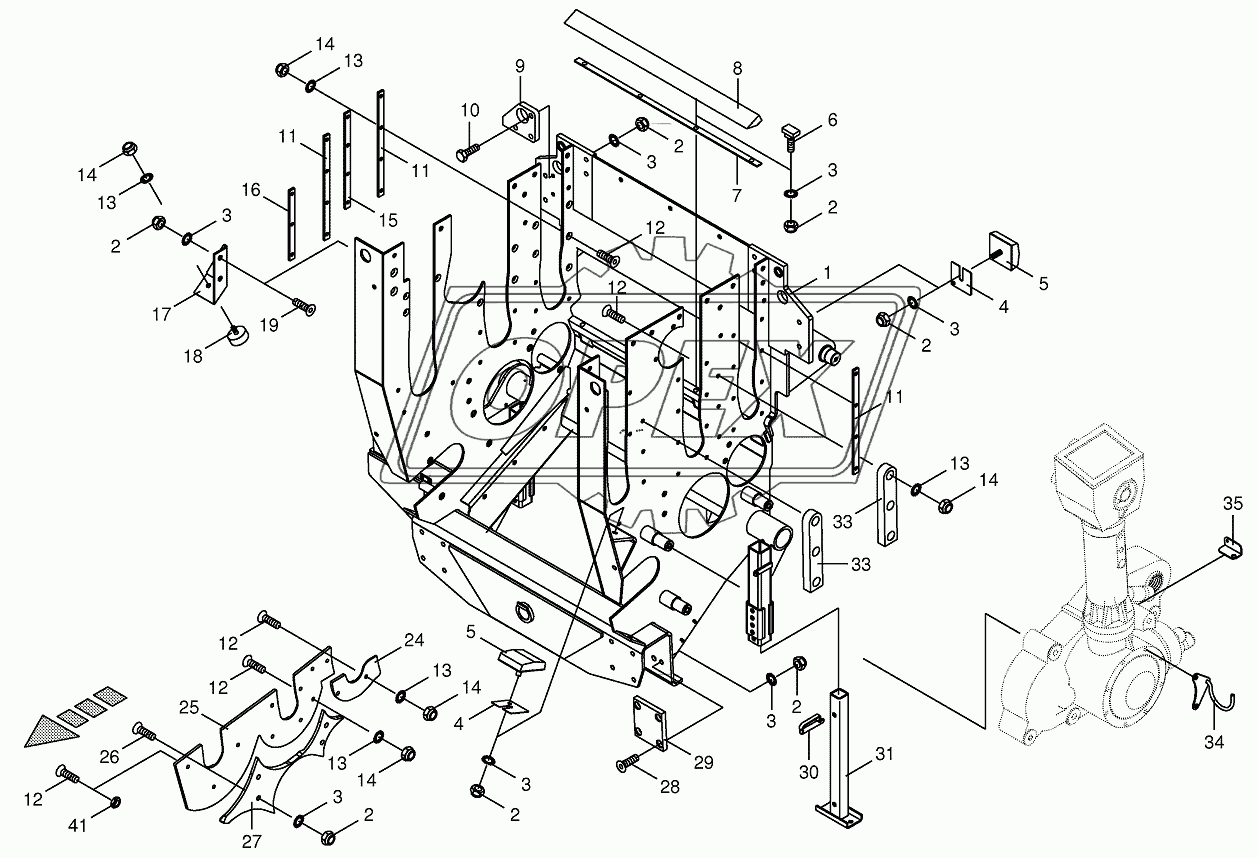 Feeder Housing with support foot