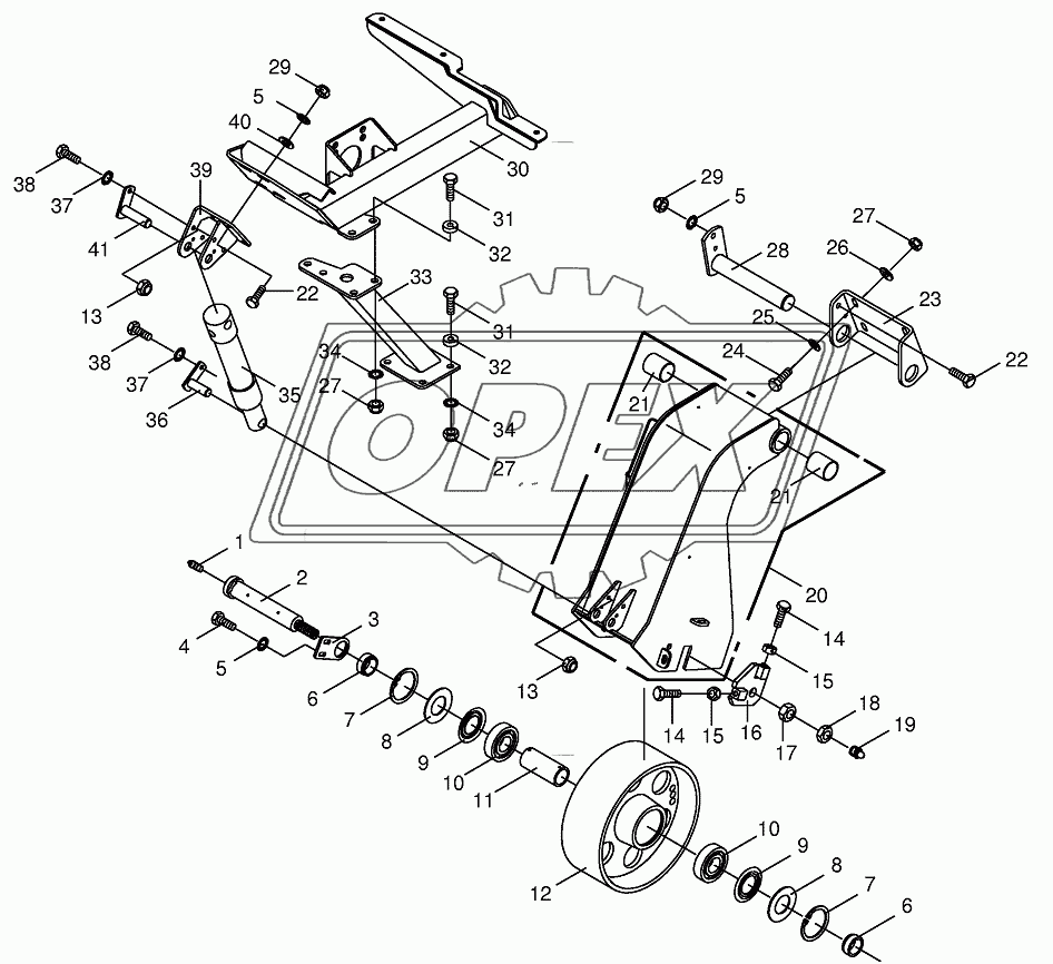 Tensioning device-main drive