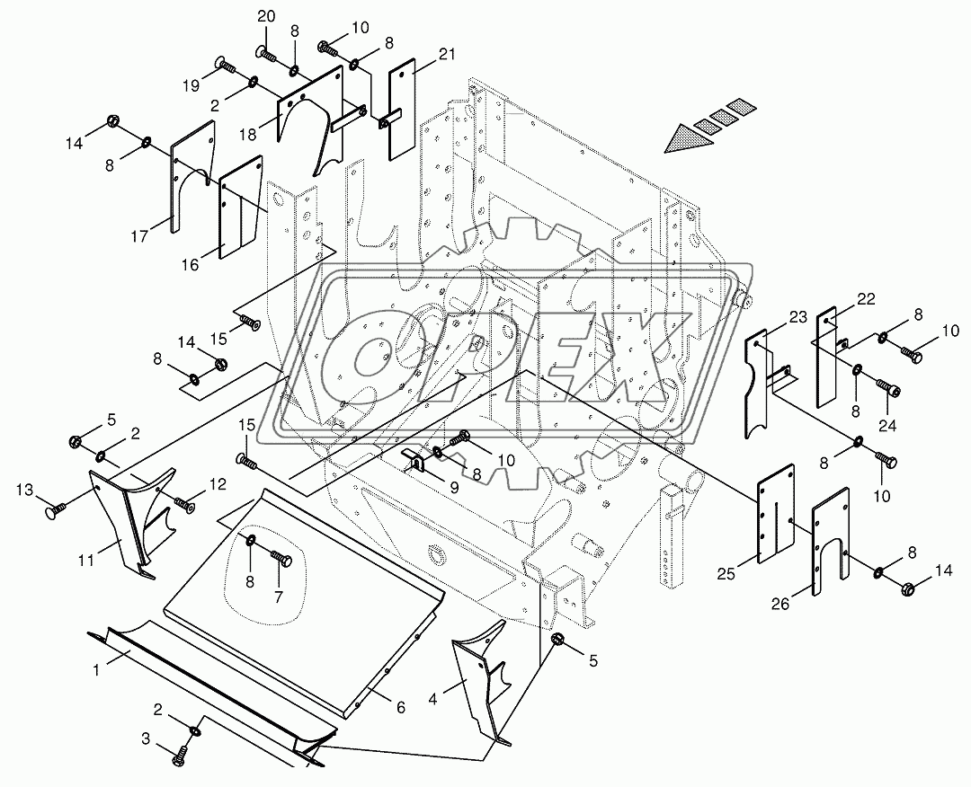 Grain collecting plate/slotted cover