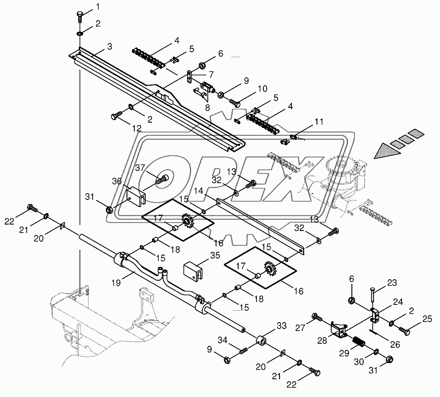 Sharpening device drive