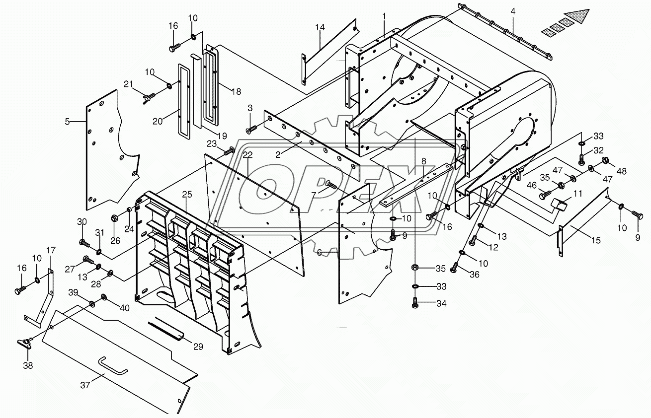 Discharge accelerator housinge