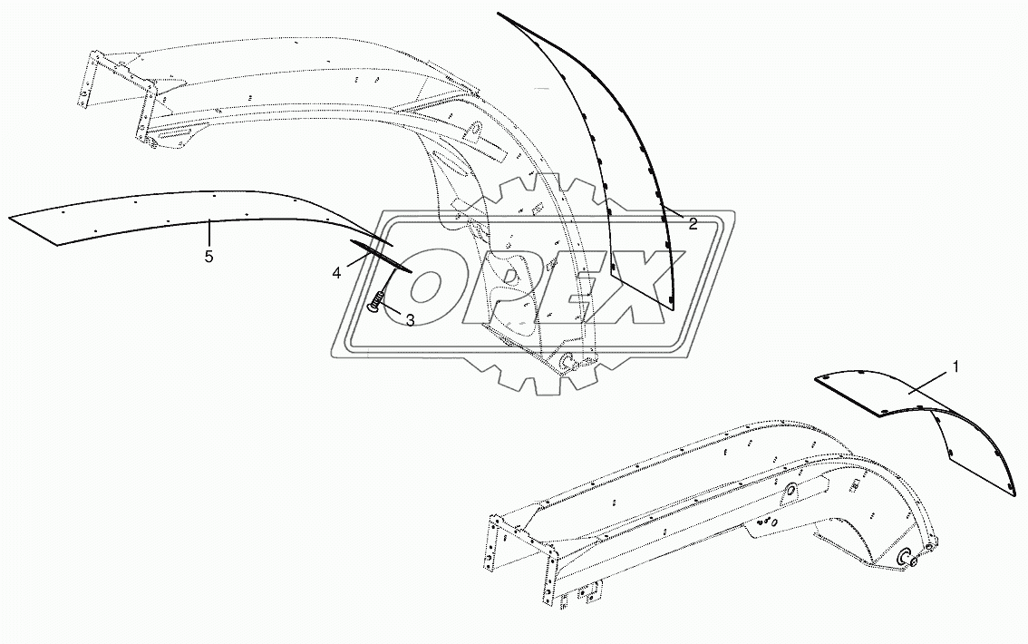 Upper discharge chute-HD parts