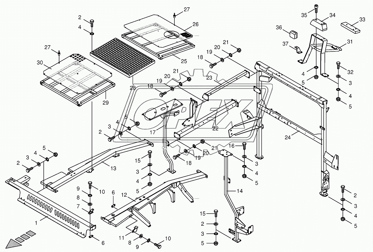 Panelling frame/Cladding-back top