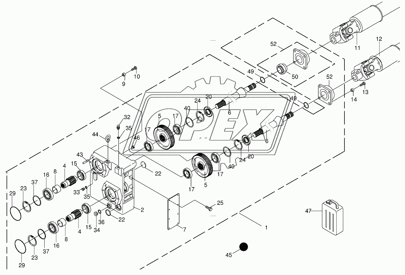 Auxiliary gearbox/Drive