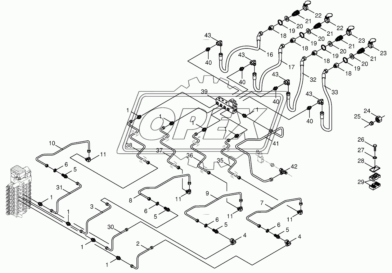 Hydraulics - front attachment