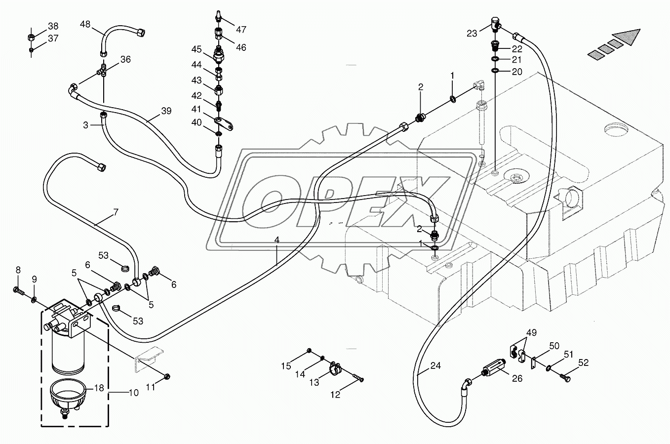 Diesel fuel pipe