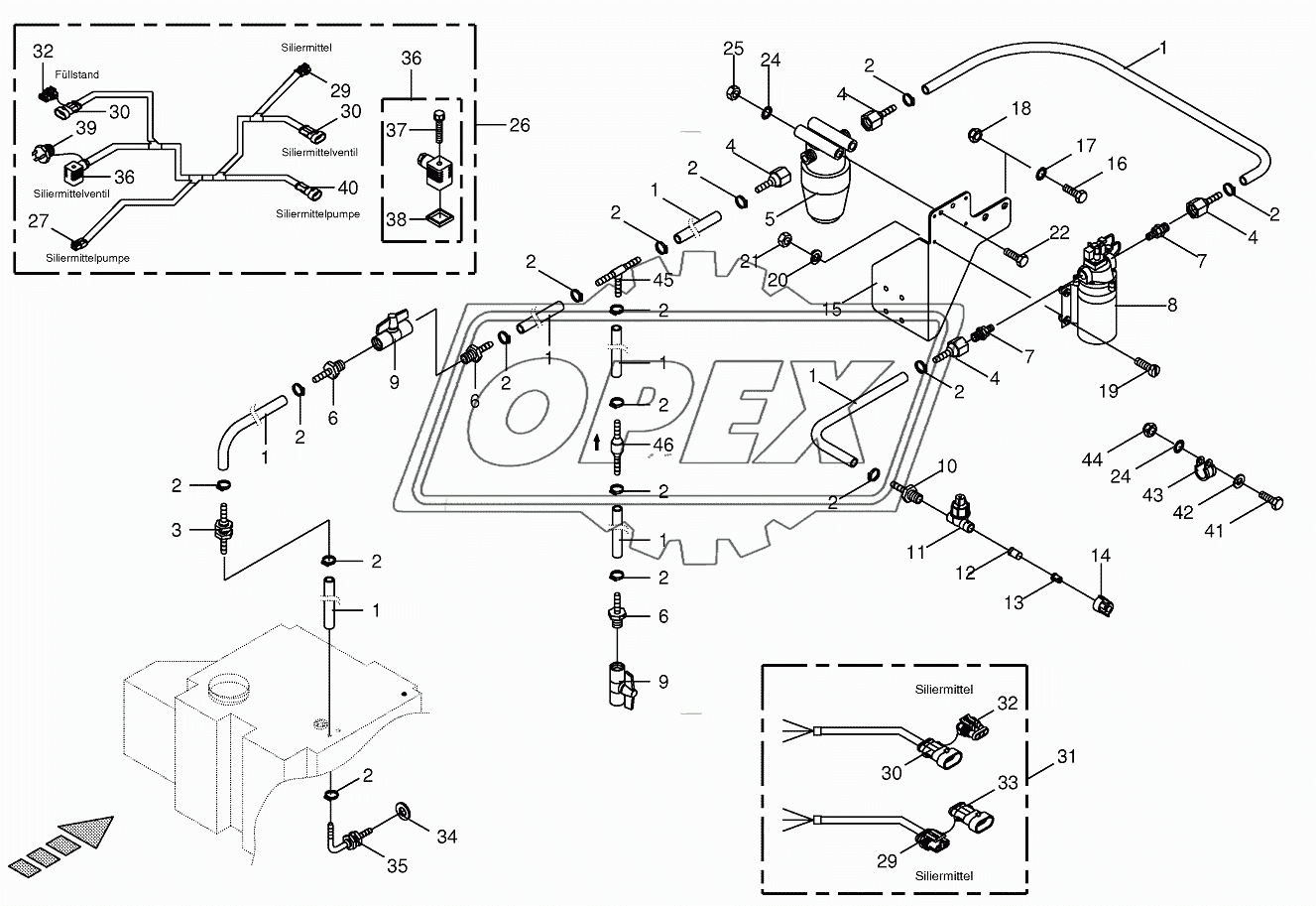 Silage agent system / Wiring harness