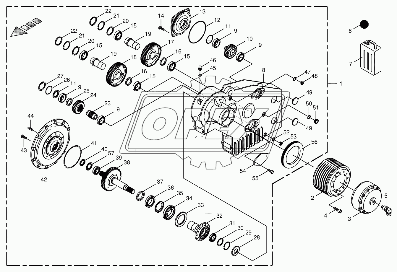 Motor output gear