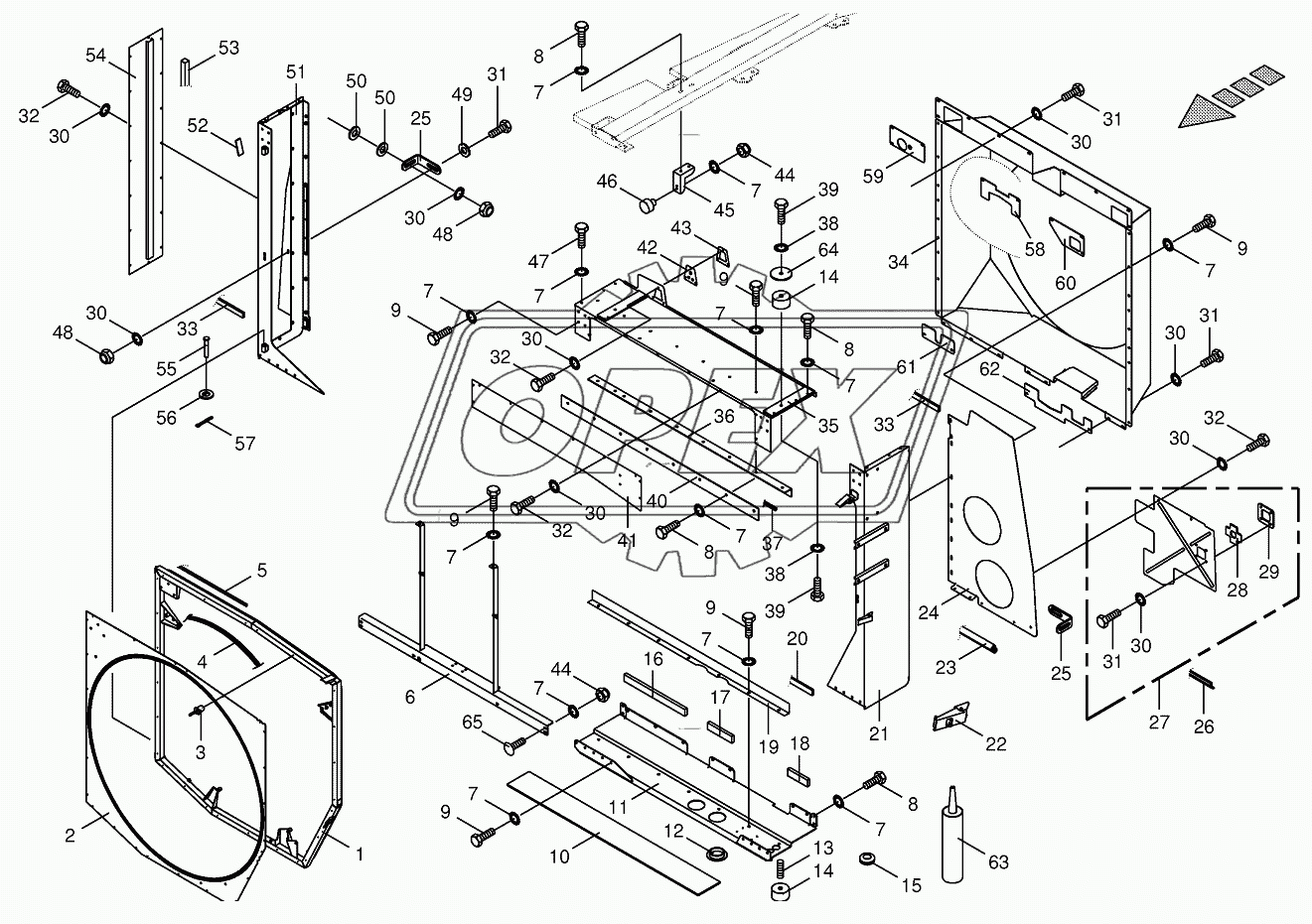 Radiator frame / radiator door