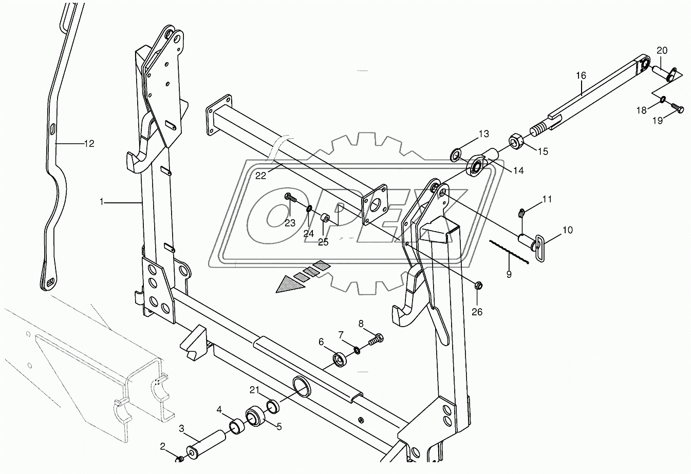 Pivoting frame / linkage