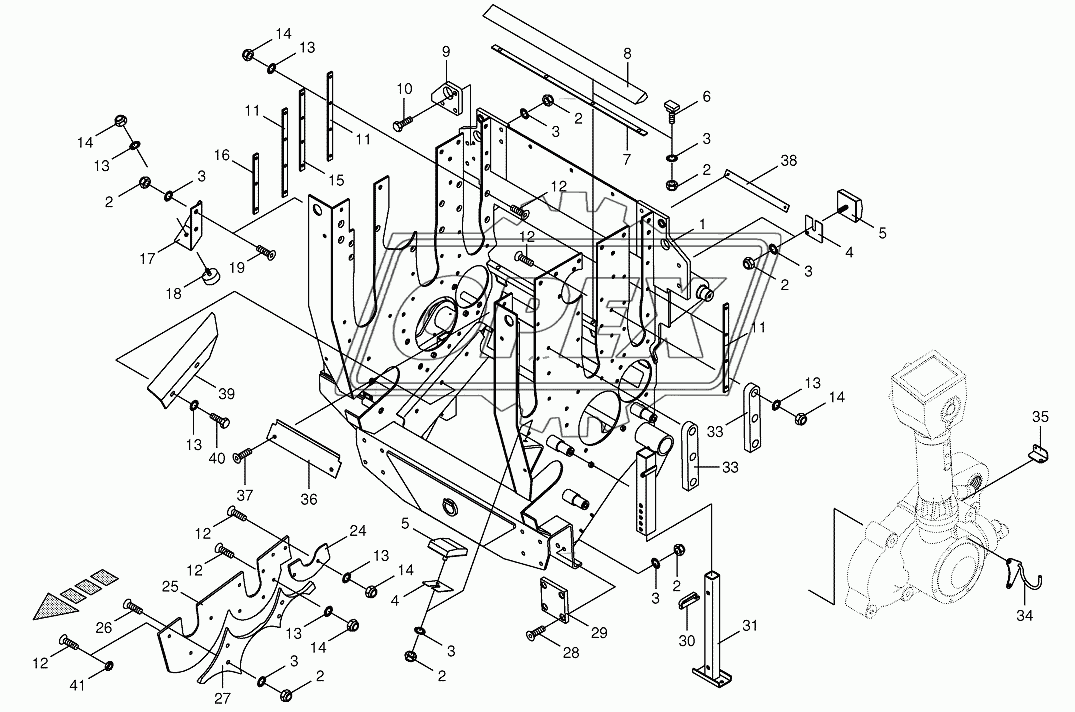 Feeder Housing with support foot 1
