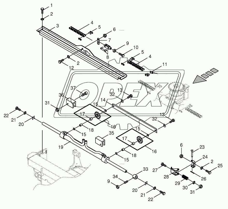 Sharpening device drive