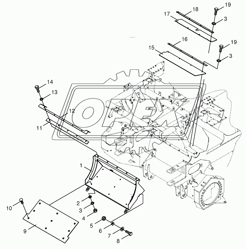 Transfer channel -not spring-mounted