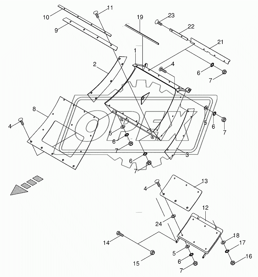 Grass channel -not spring-mounted