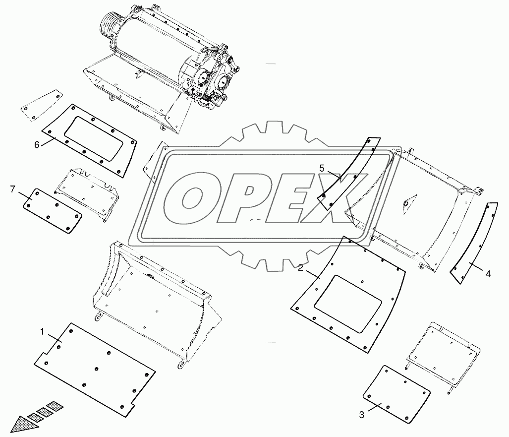 Wearing plates -HD parts -not spring-mounted
