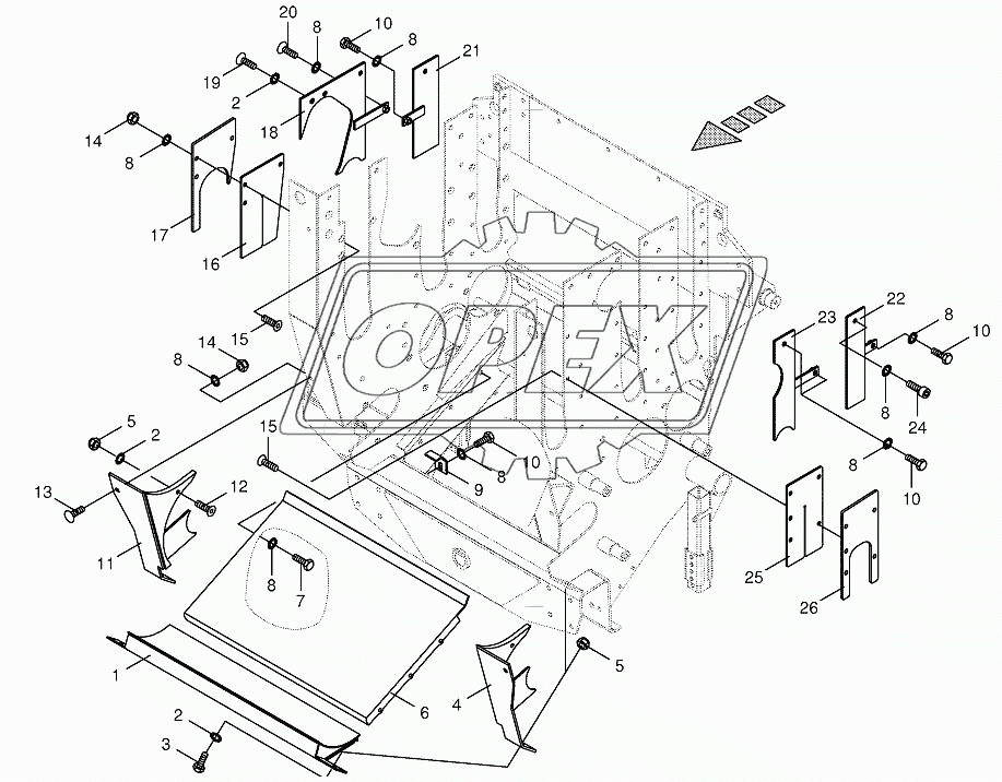 Grain collecting plate / slotted cover