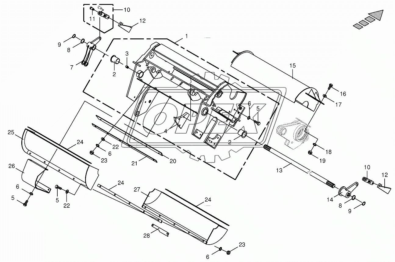 Cracker housing - mounting parts -spring-mounted