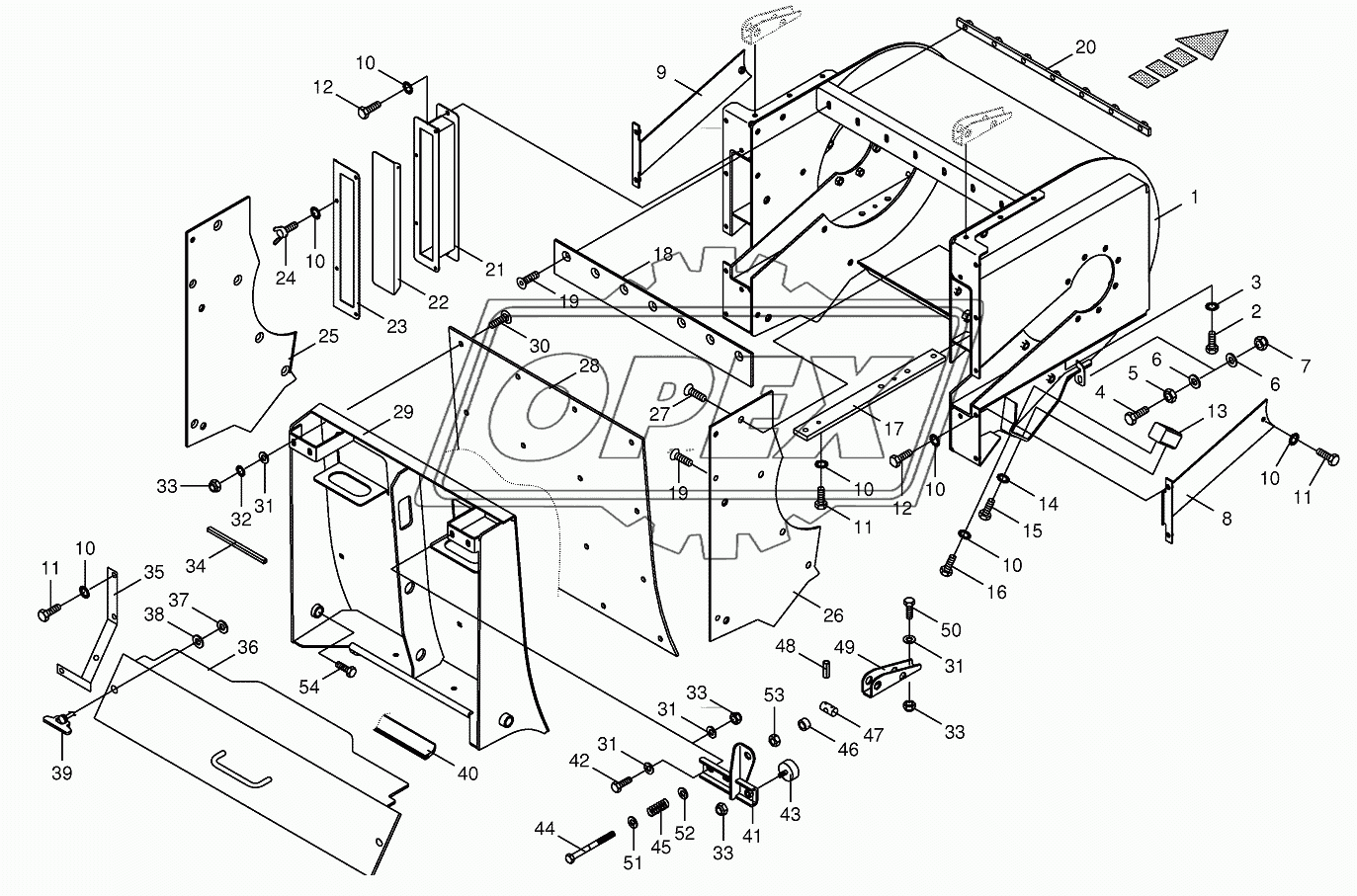 Discharge accelerator housinge -spring-mounted