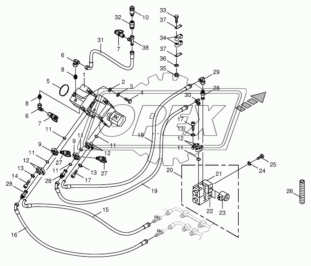 Traction drive pump