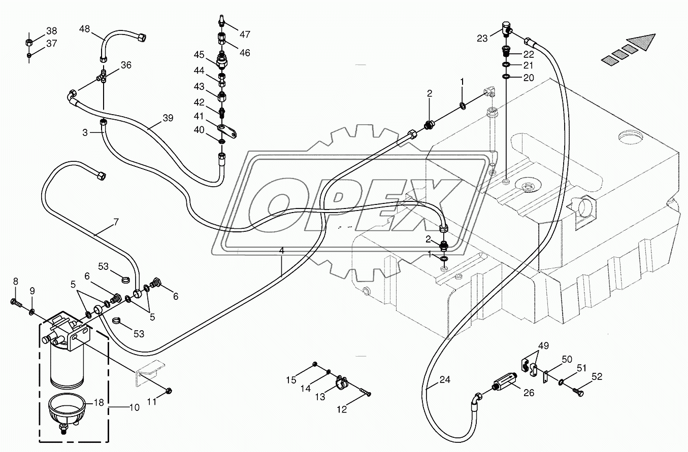 Diesel fuel pipe