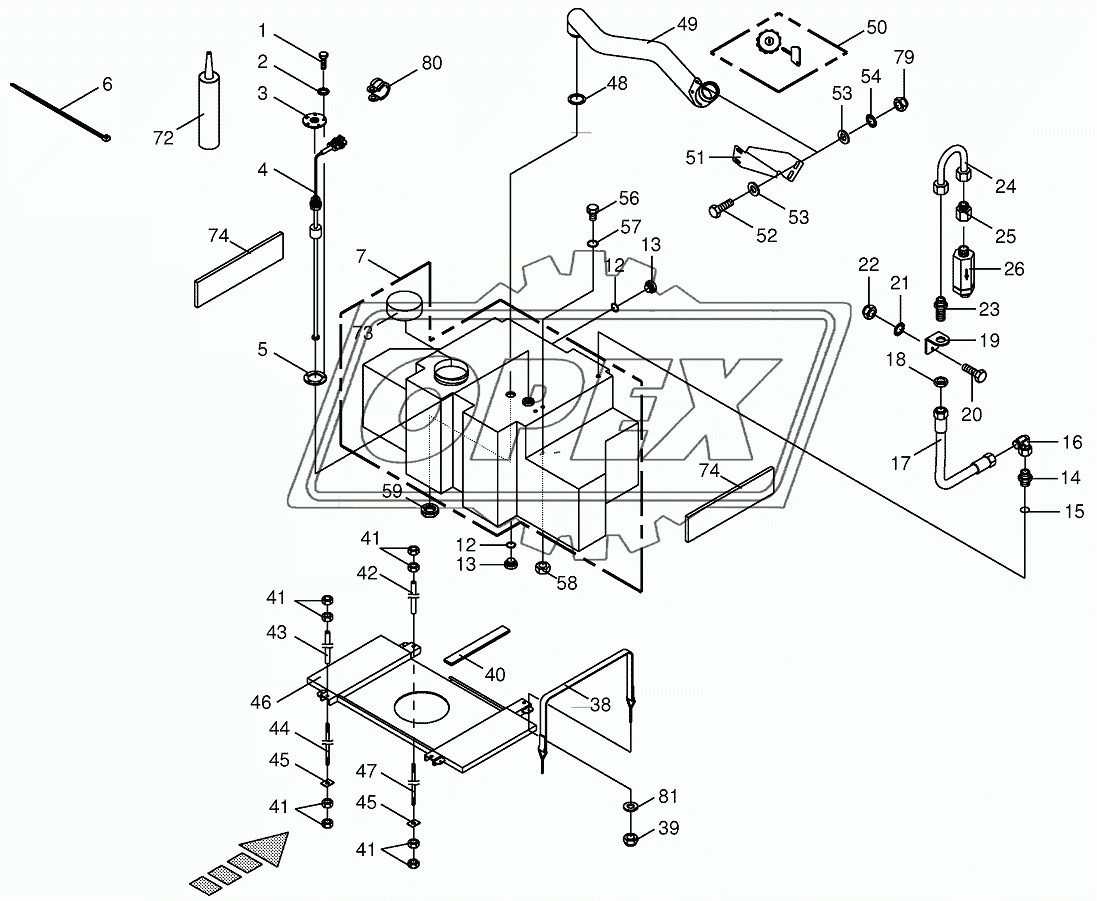 Additional tank for silage agent system