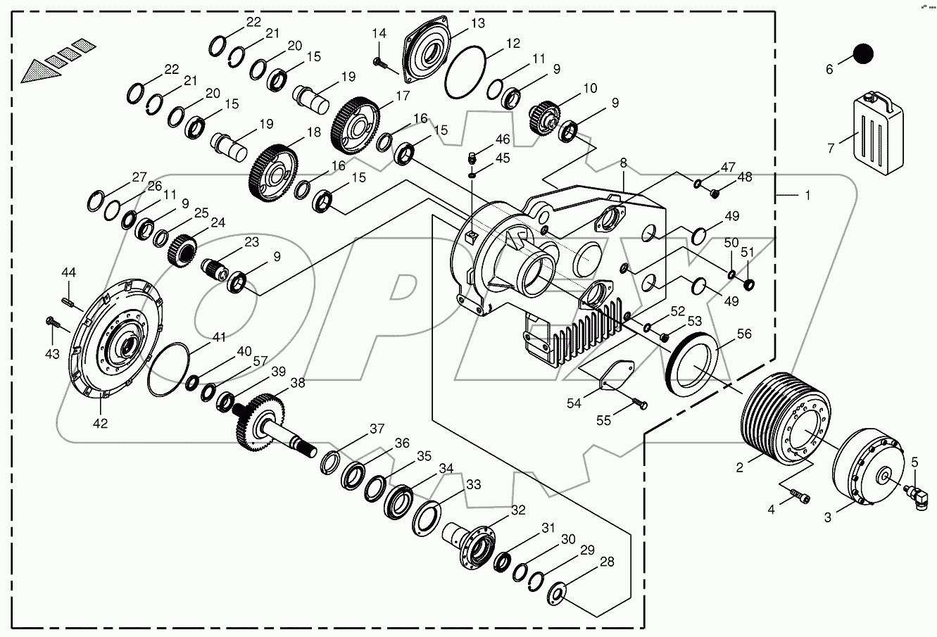 Motor output gear