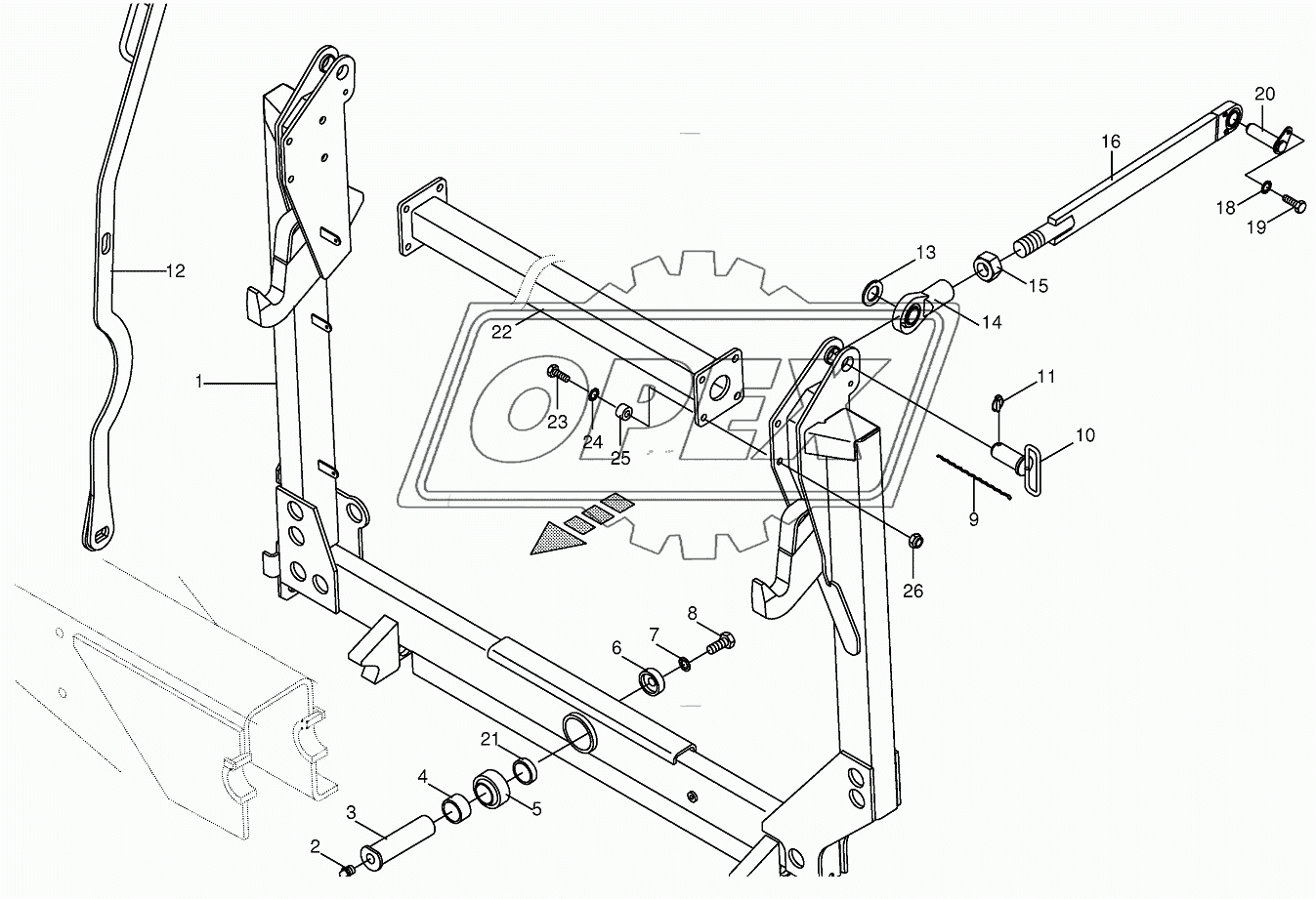 Pivoting frame/linkage