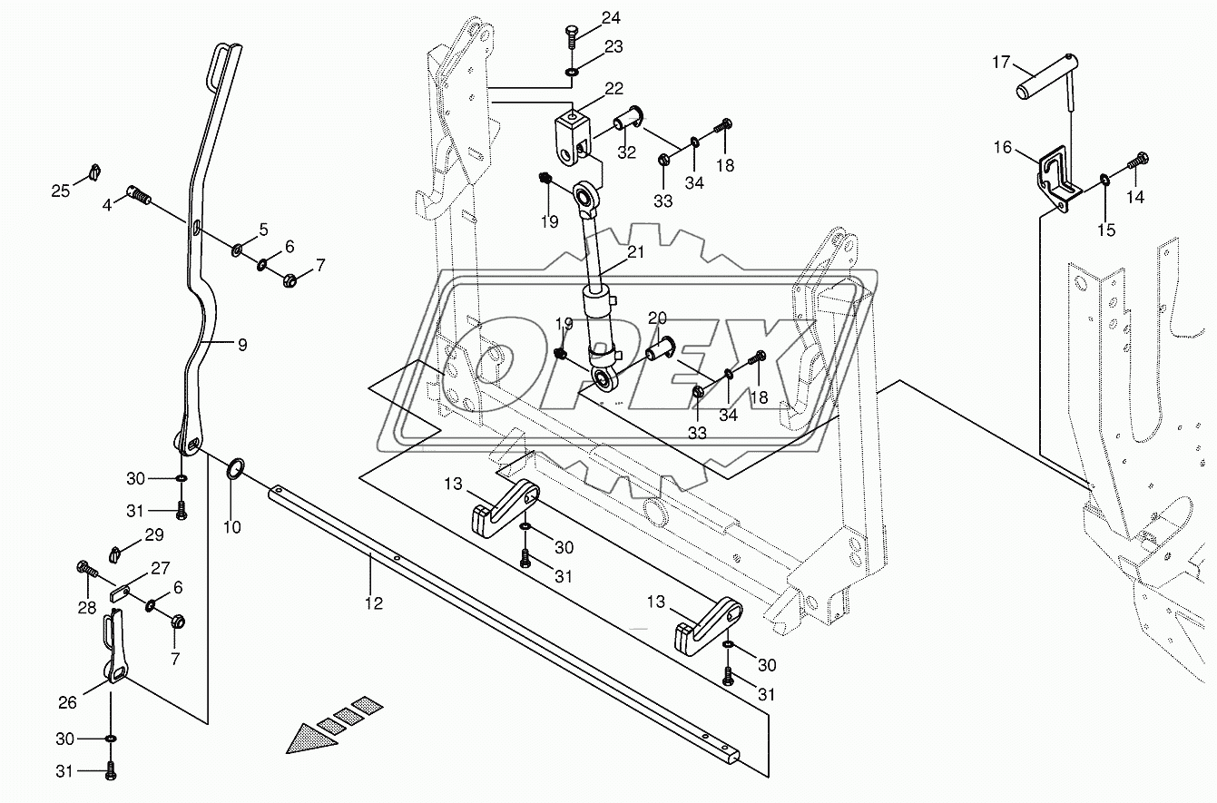 Lateral flotation system/Locking mech.