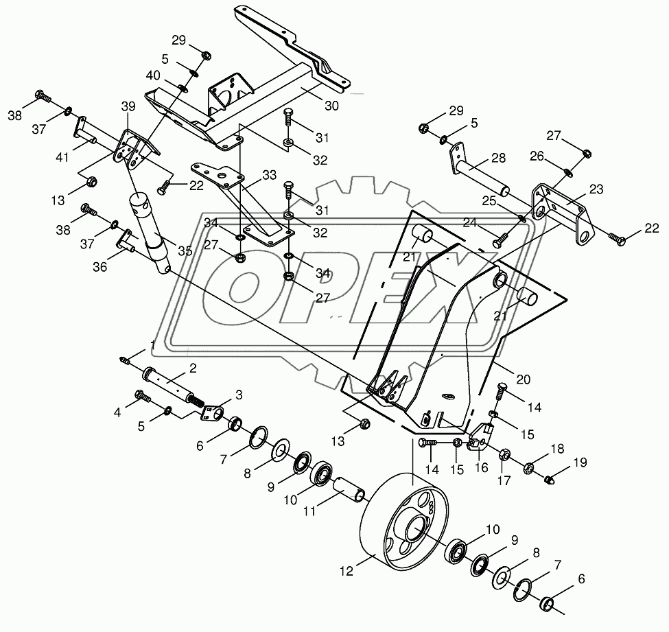 Tensioning device-main drive