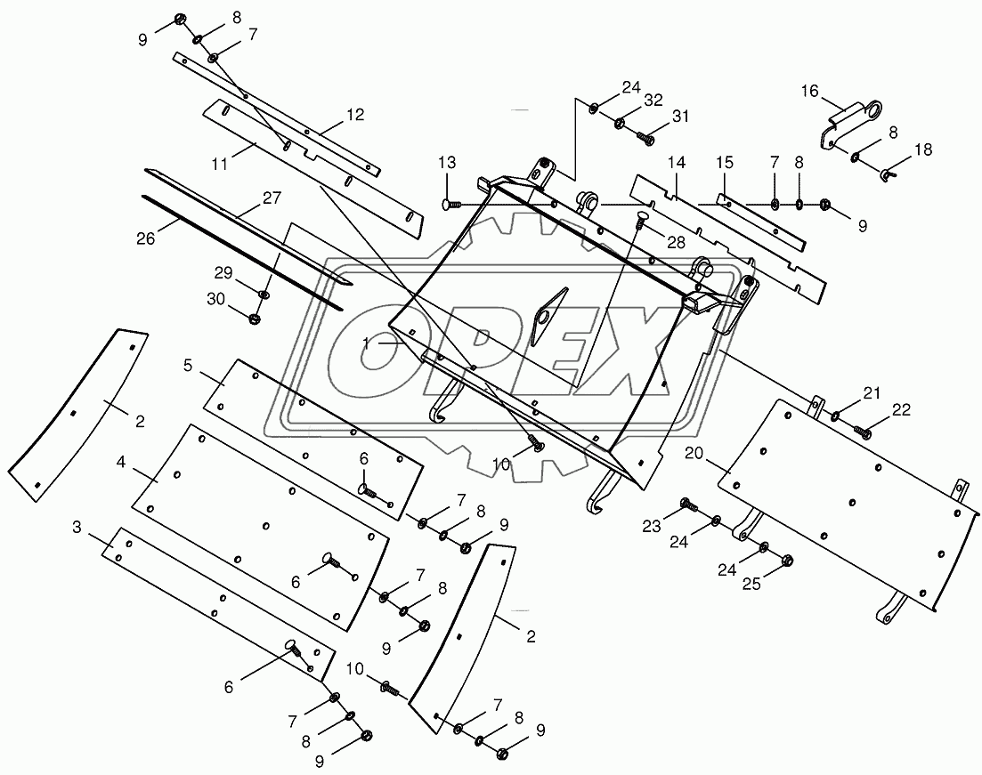 Grass channel-spring-mounted 3