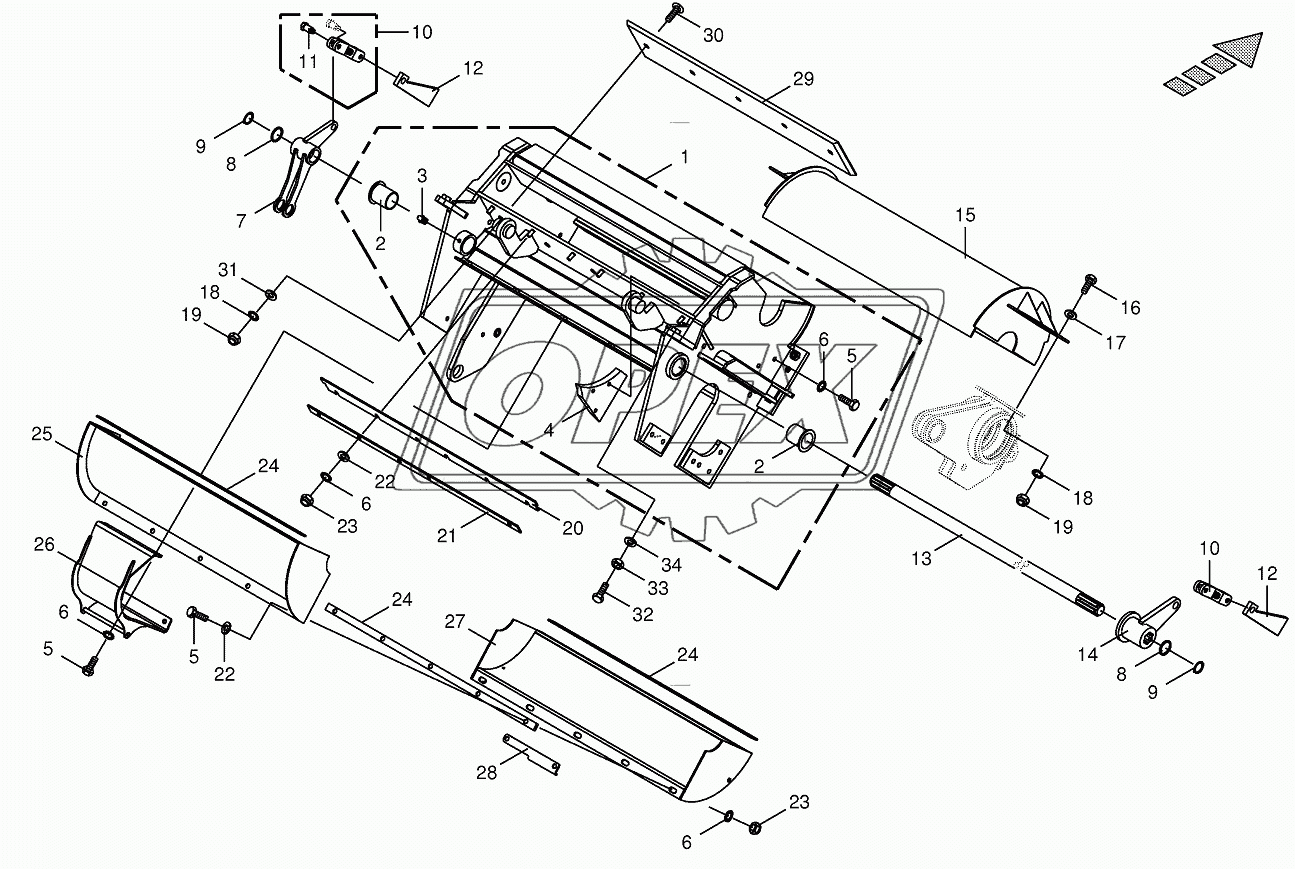 Cracker housing-mounting parts