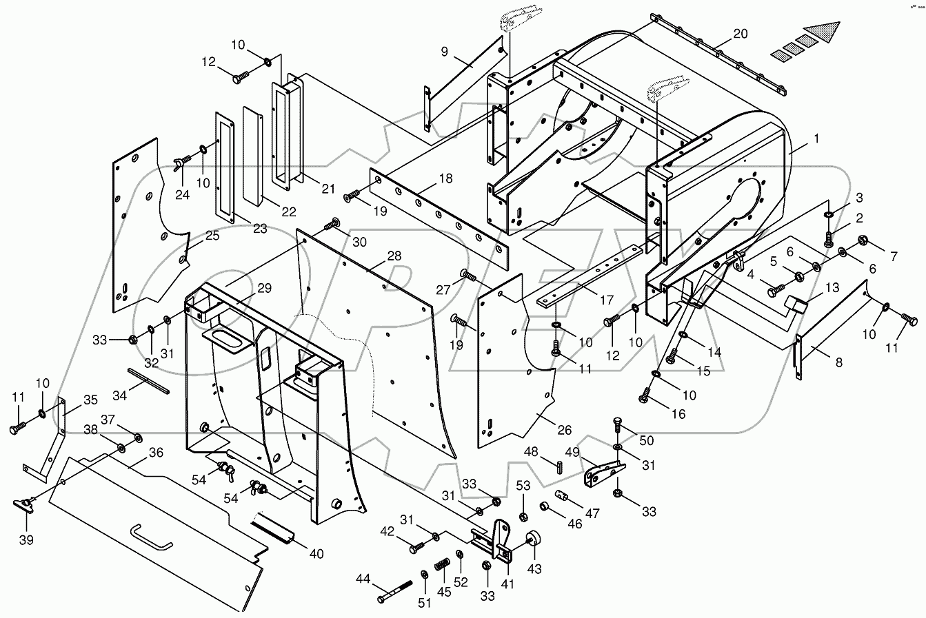 Discharge accelerator housinge-spring-mounted