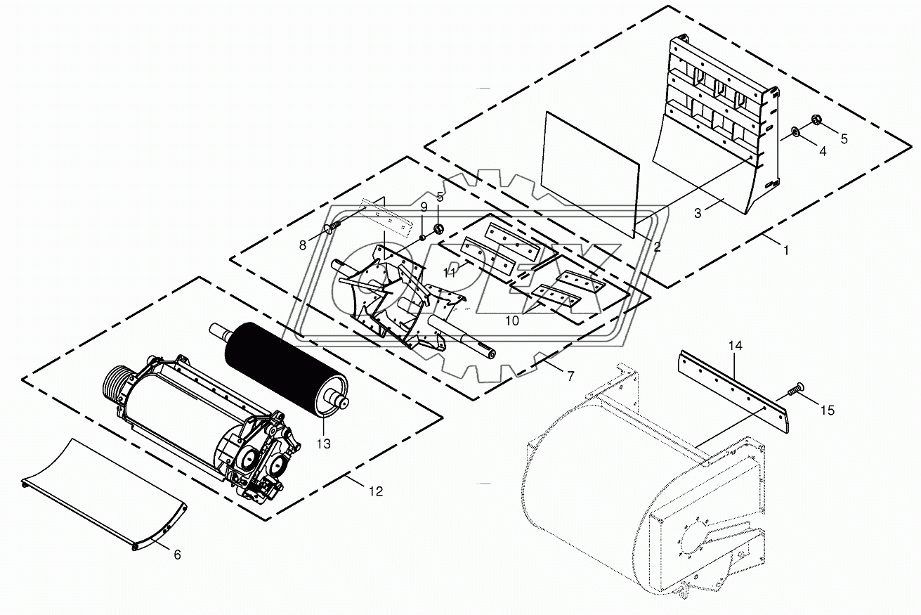 Crop flow-HD parts-not spring-mounted