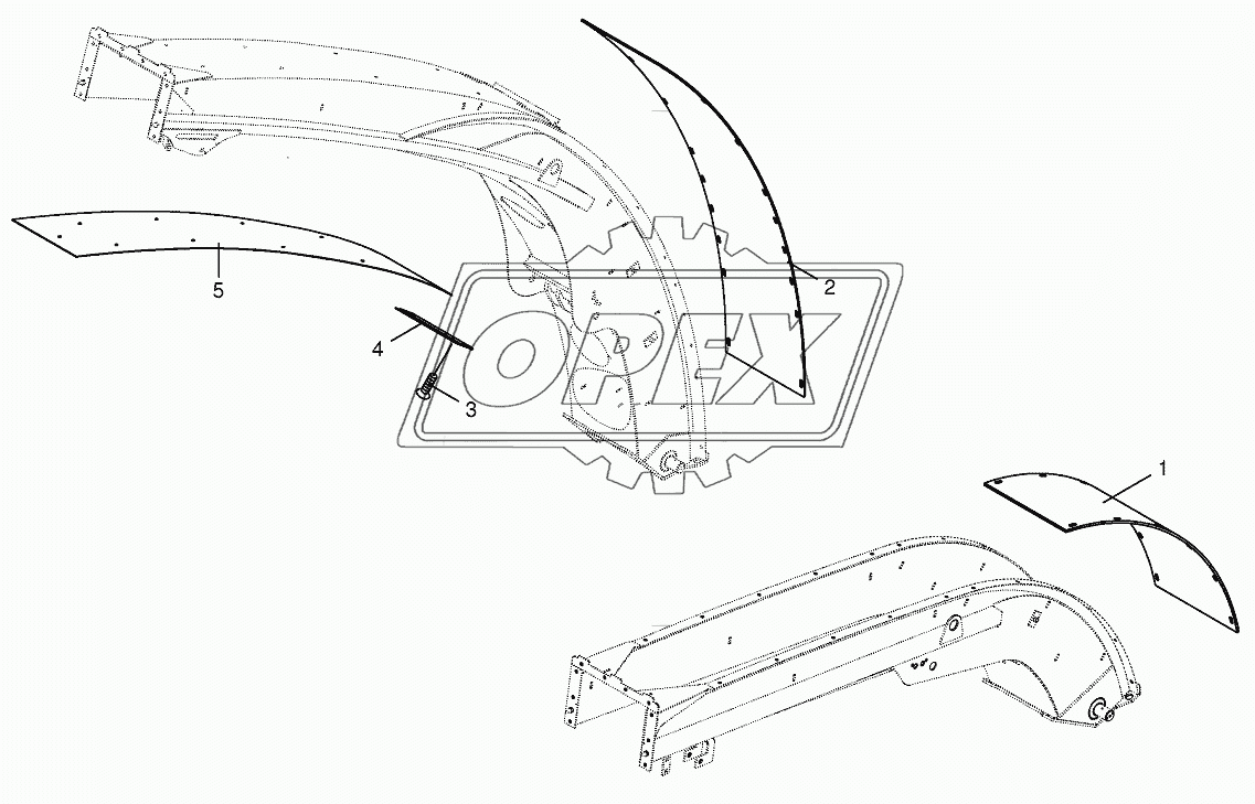Upper discharge chute-HD parts