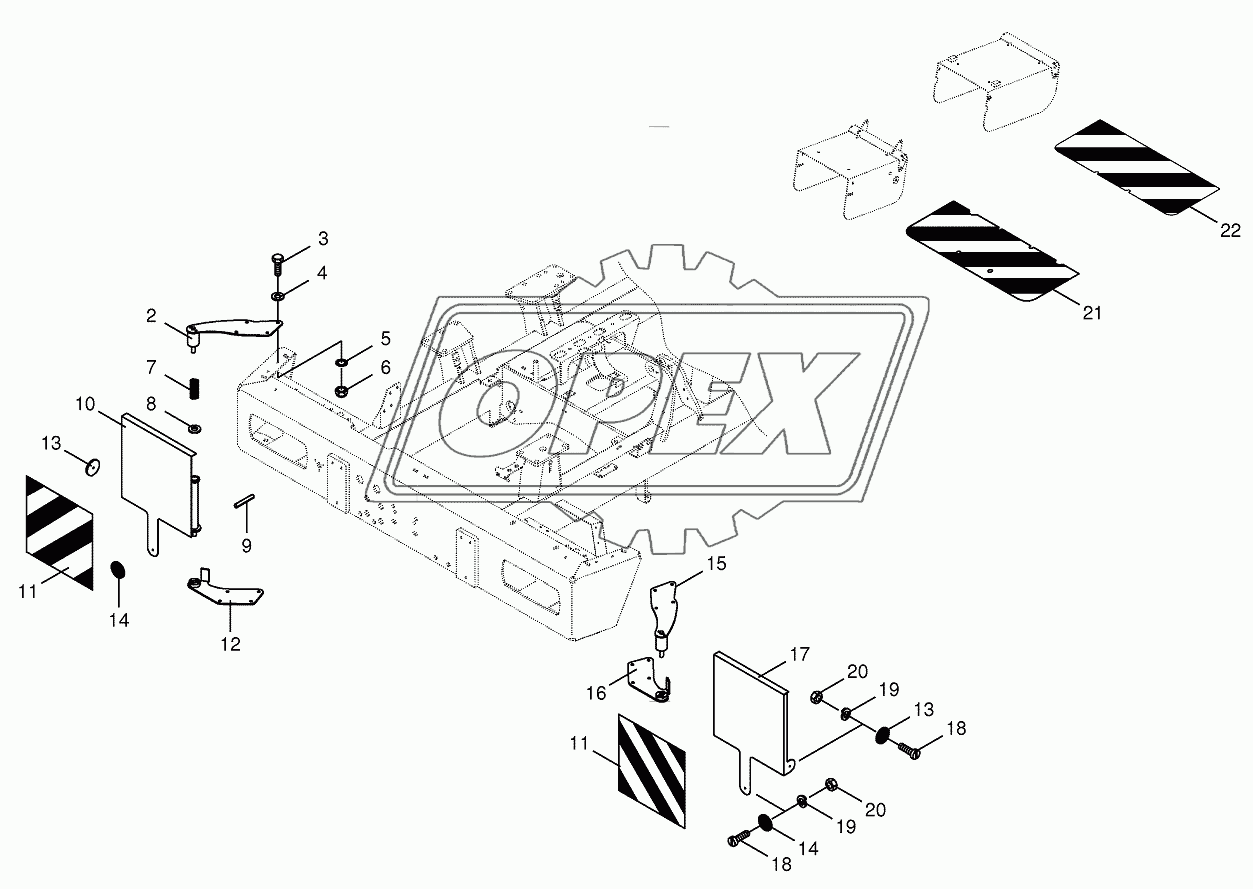 Fold-away warning panel