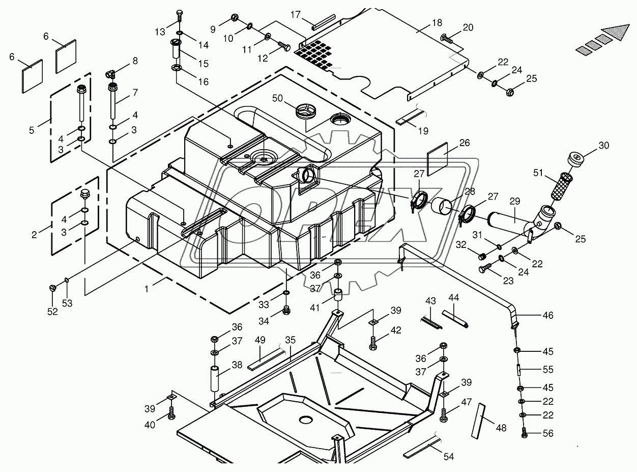 Diesel fuel tank