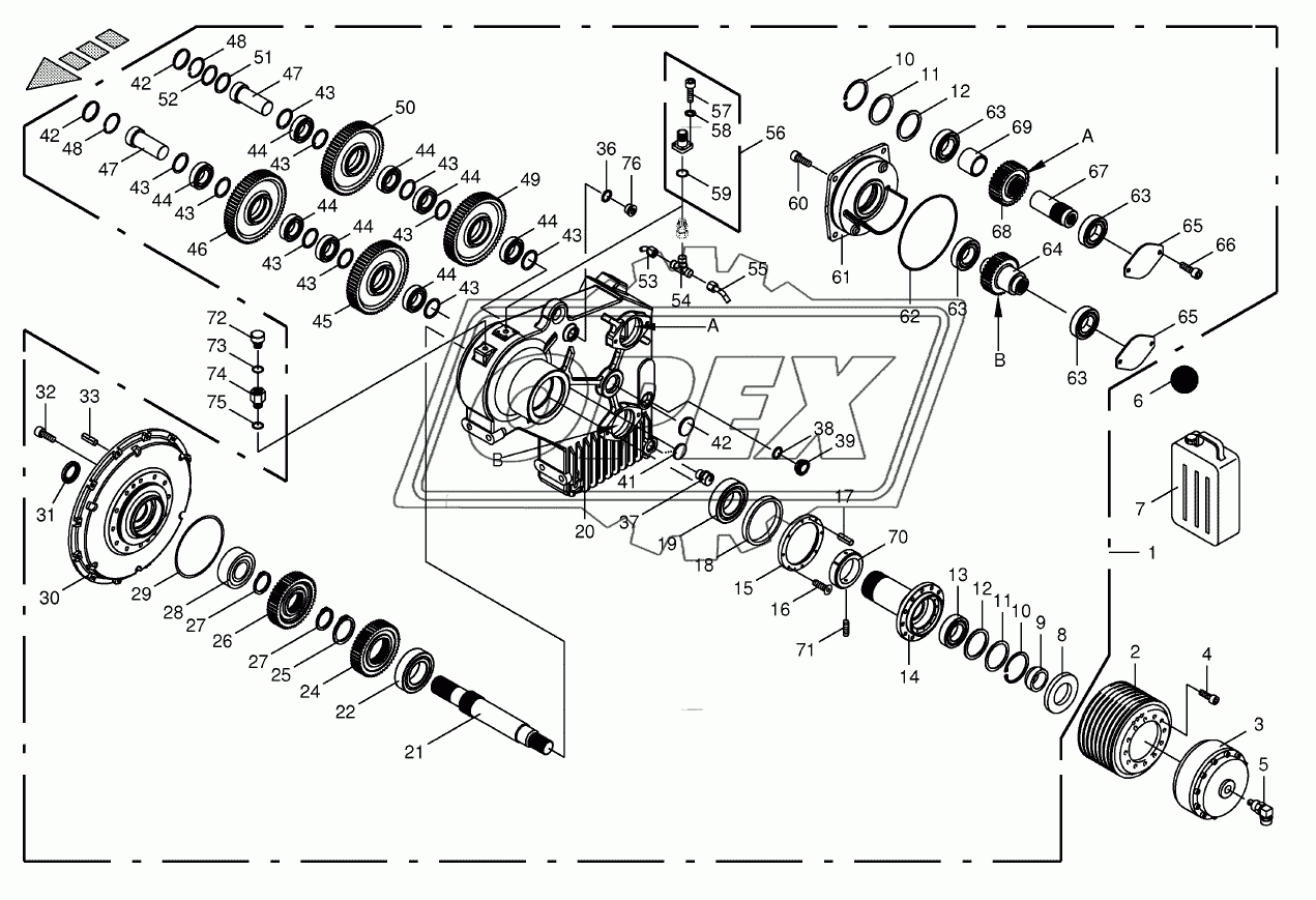 Motor output gear