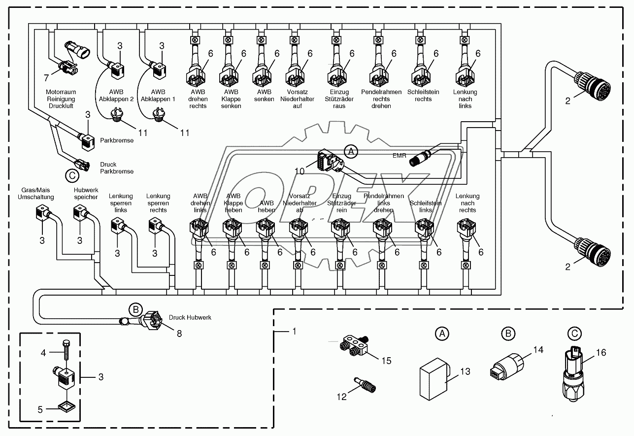 Wiring Harness-valve block