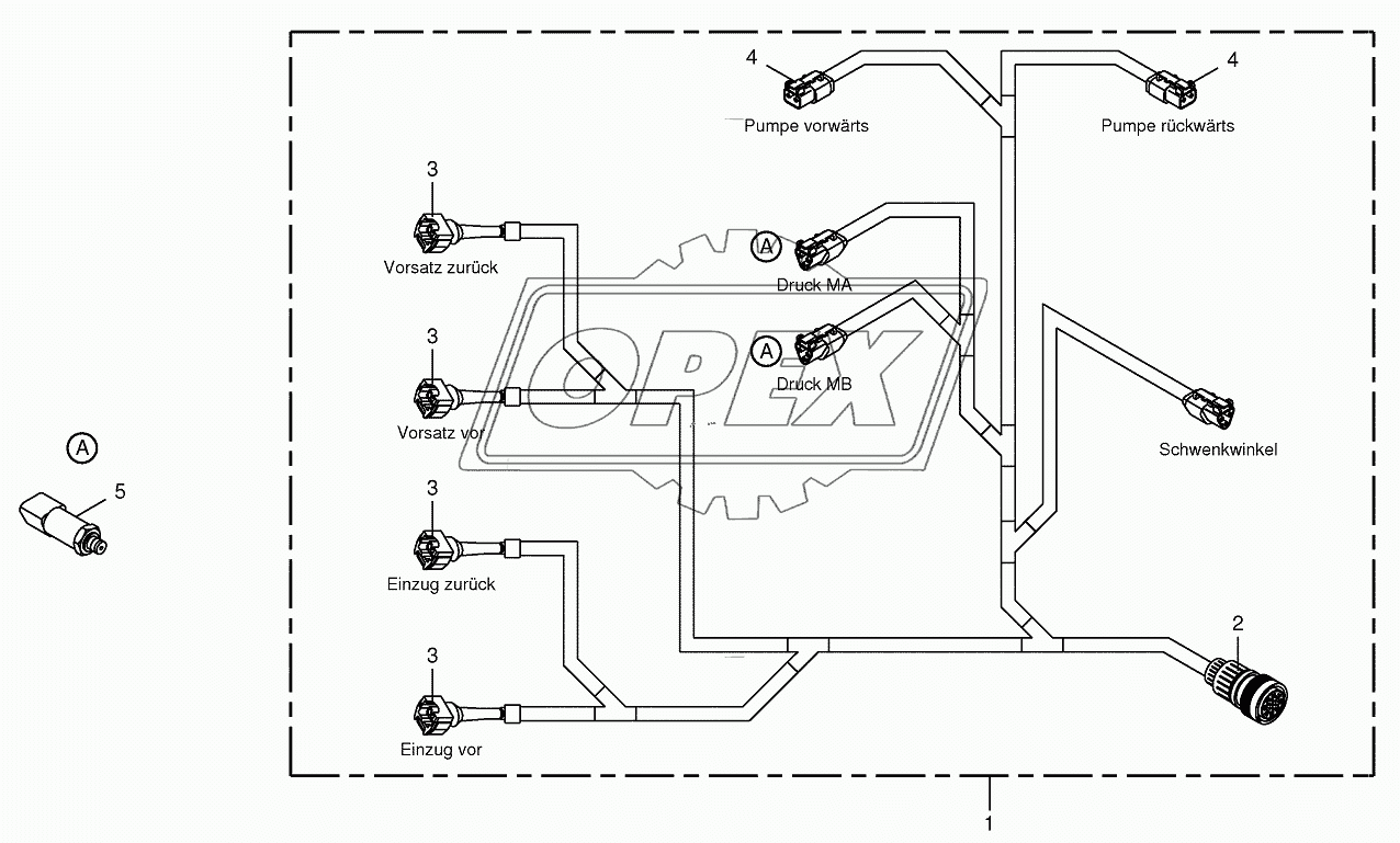 Wiring loom-hydraulic pumps