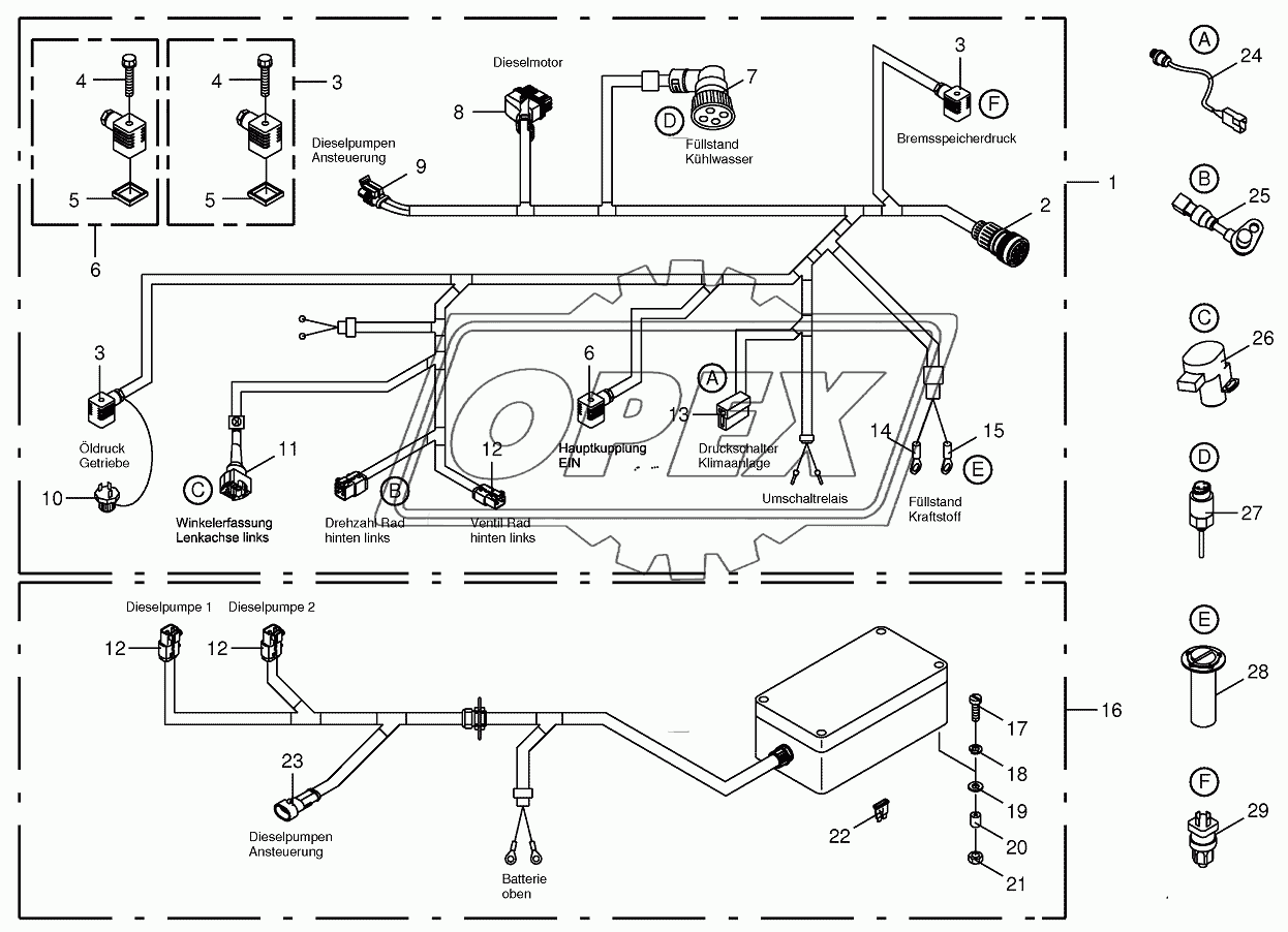 Wiring Harness-engine/diesel pumps