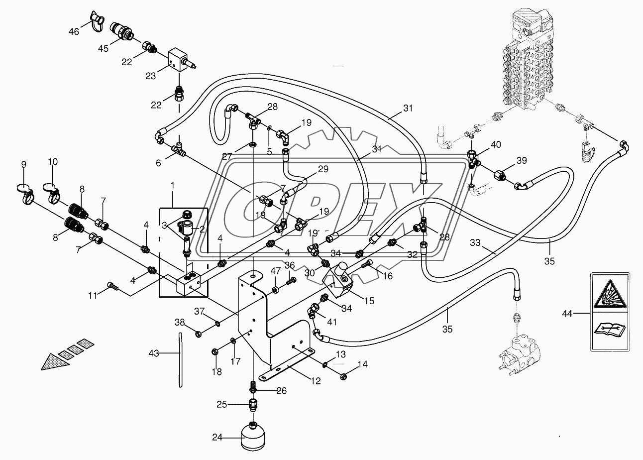 Hydraulic panel-additional axis