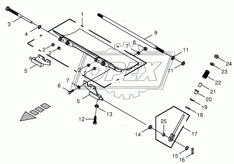 Drum base-spring-mounted