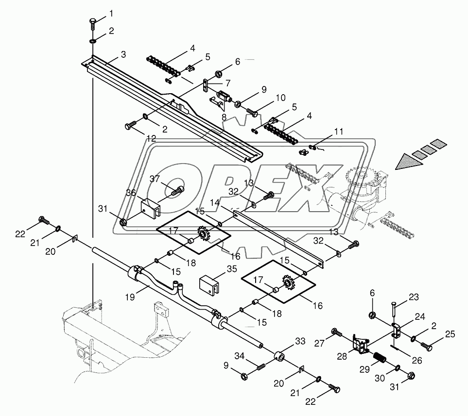 Sharpening device drive