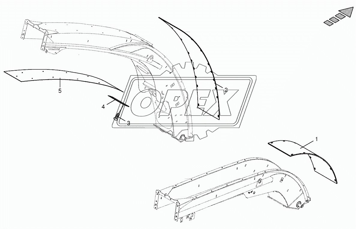 Upper discharge chute-HD parts