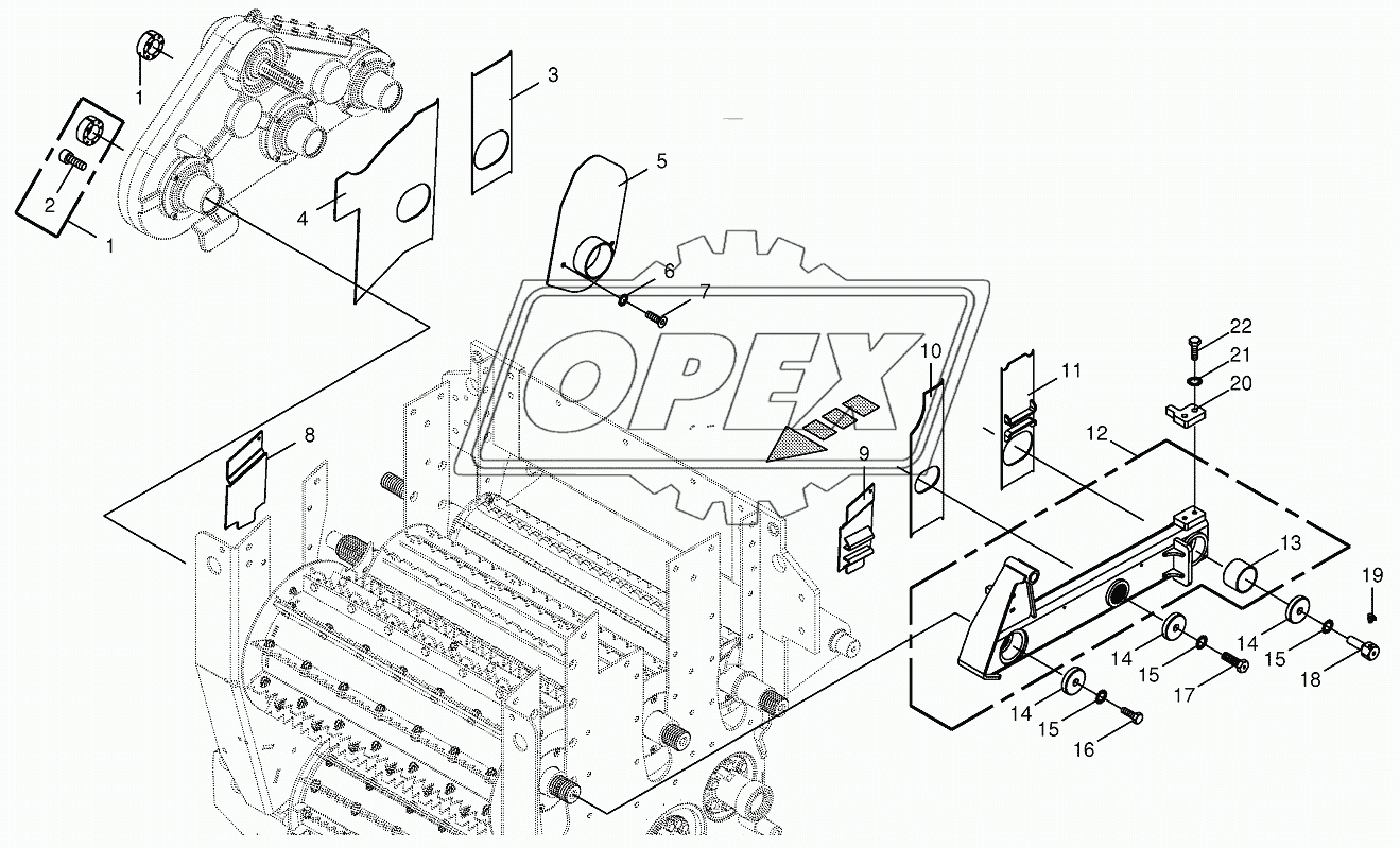 Top feed roller bearing