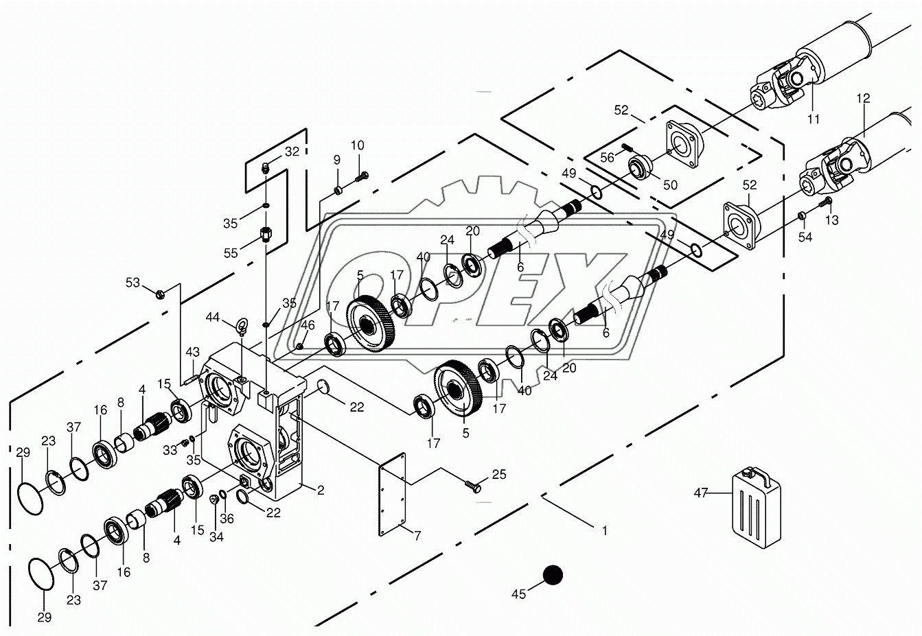 Auxiliary gearbox/Drive